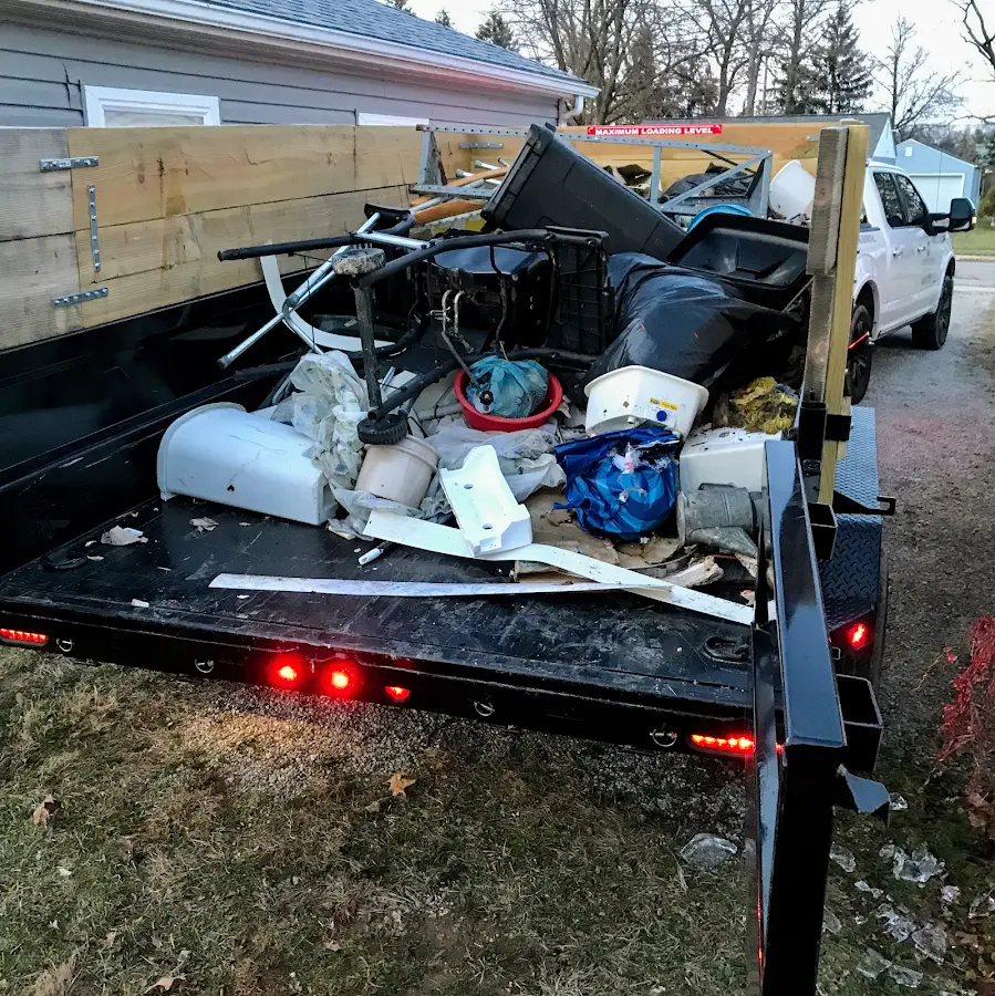 Roll-off dumpster delivered to a residential driveway in Clearfield